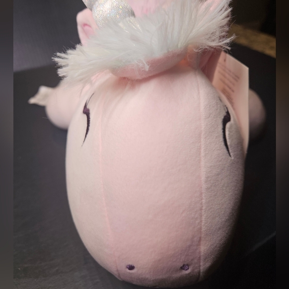 Unicorn Weighted Plush Pillow 20" X 7" - Picture 3 of 4